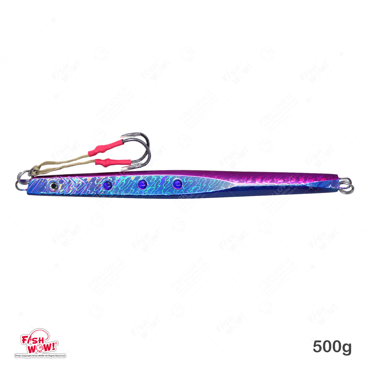 500g Blue Glow Vertical Jigging Fishing Lure Set - Deep Water Tackle