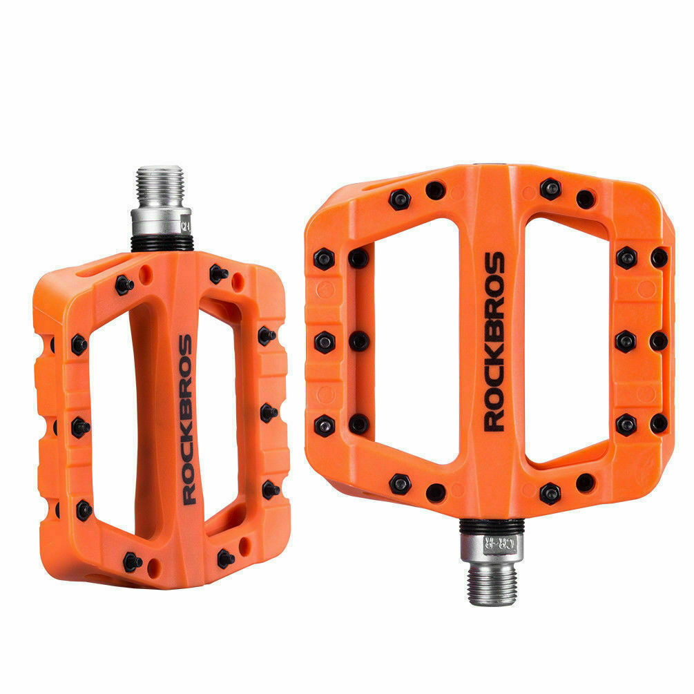 Lightweight Nylon Bike Pedals with 9/16" DU Bearings for Mountain & Road Bikes