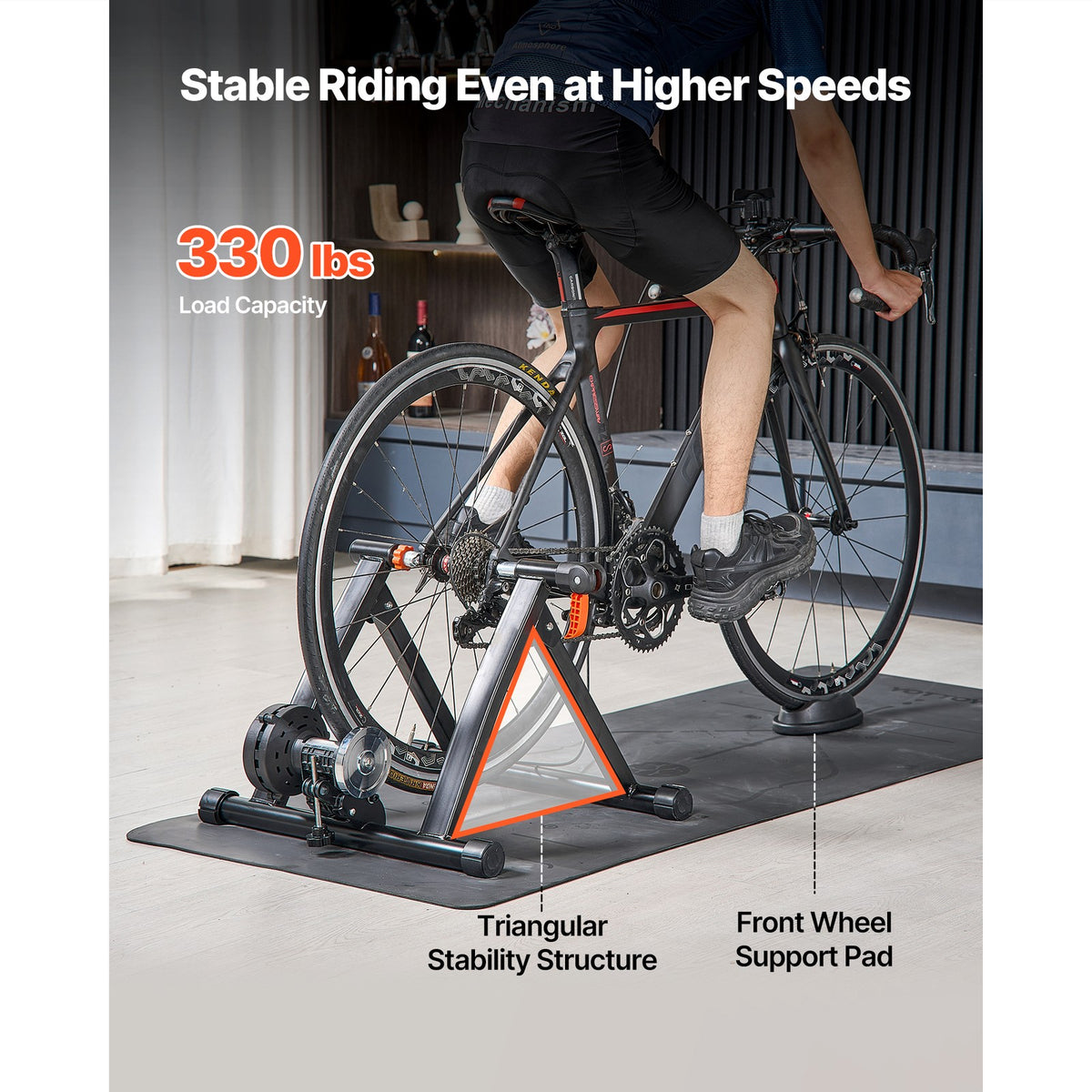 Magnetic Bike Trainer Stand for Indoor Cycling - Fits 26-29in & 700C Wheels