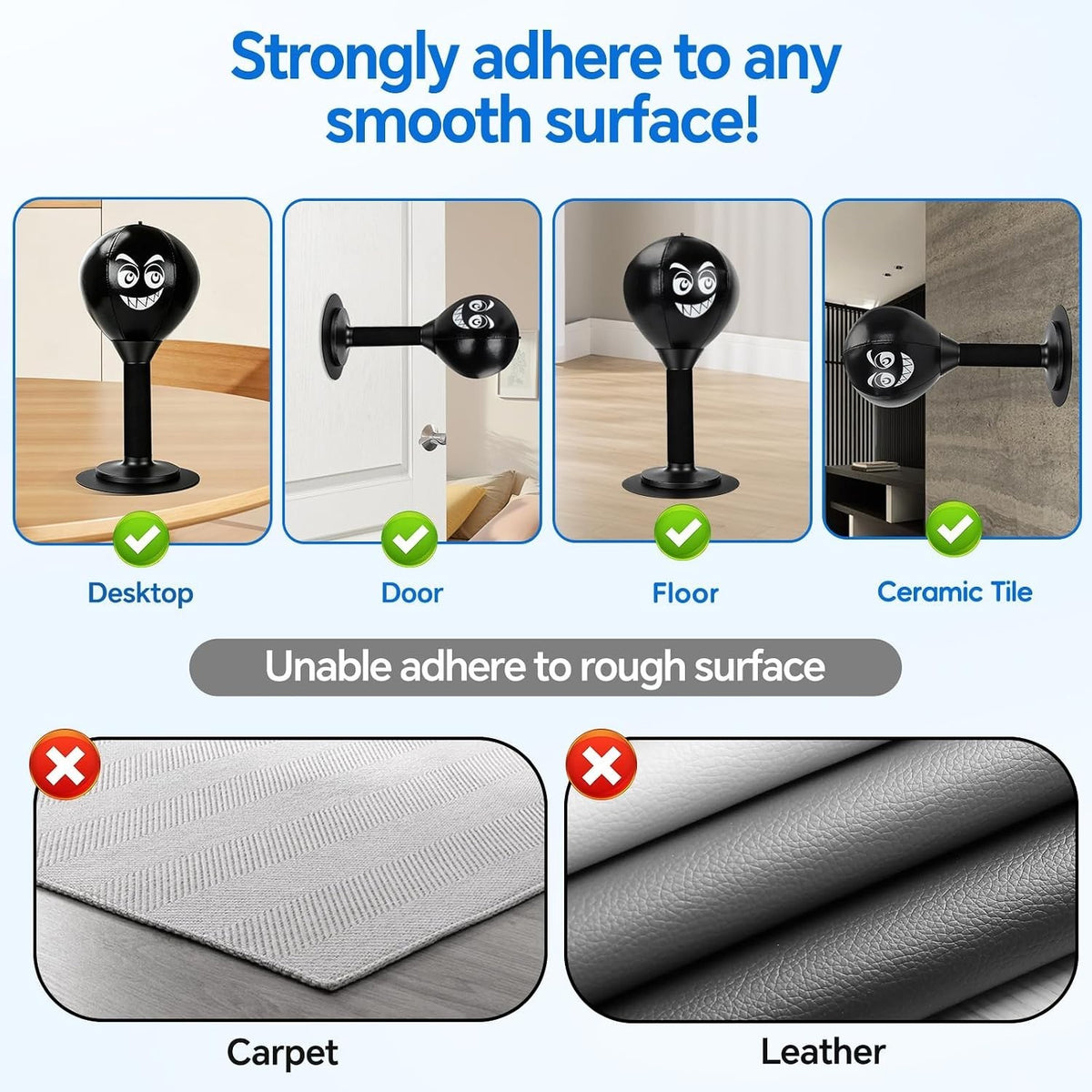 Desktop Punching Bag Stress Relief Toy with Suction Cup Base