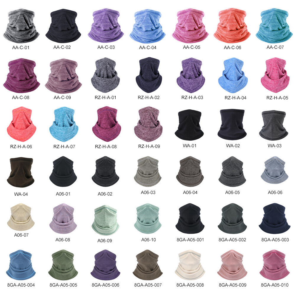 Winter Neck Gaiter Face Mask - Windproof Fleece Scarf for Cold Weather