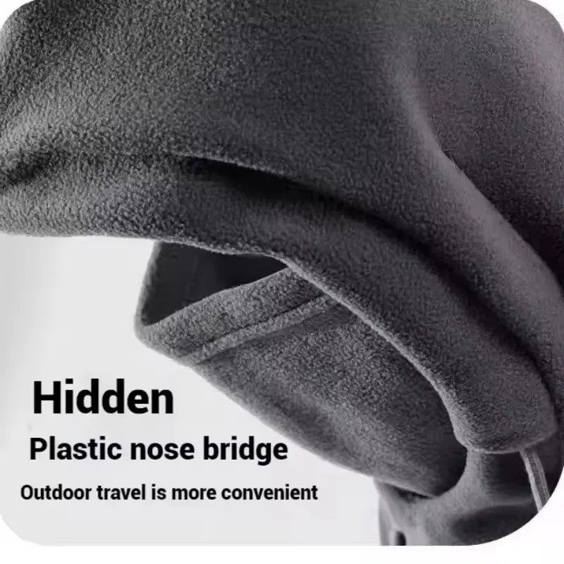 3-in-1 Winter Warm Hat with Mask & Neck Warmer - Windproof Ski Hood Cap