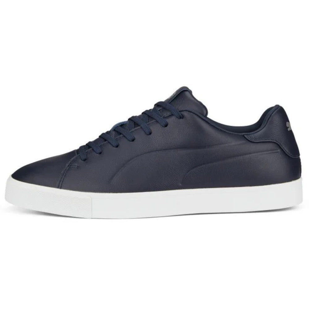 Men's Golf Shoes Spikeless Leather Performance Footwear - Navy