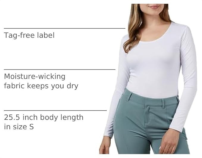 Women’s Lightweight Baselayer Scoop Top - White, Small