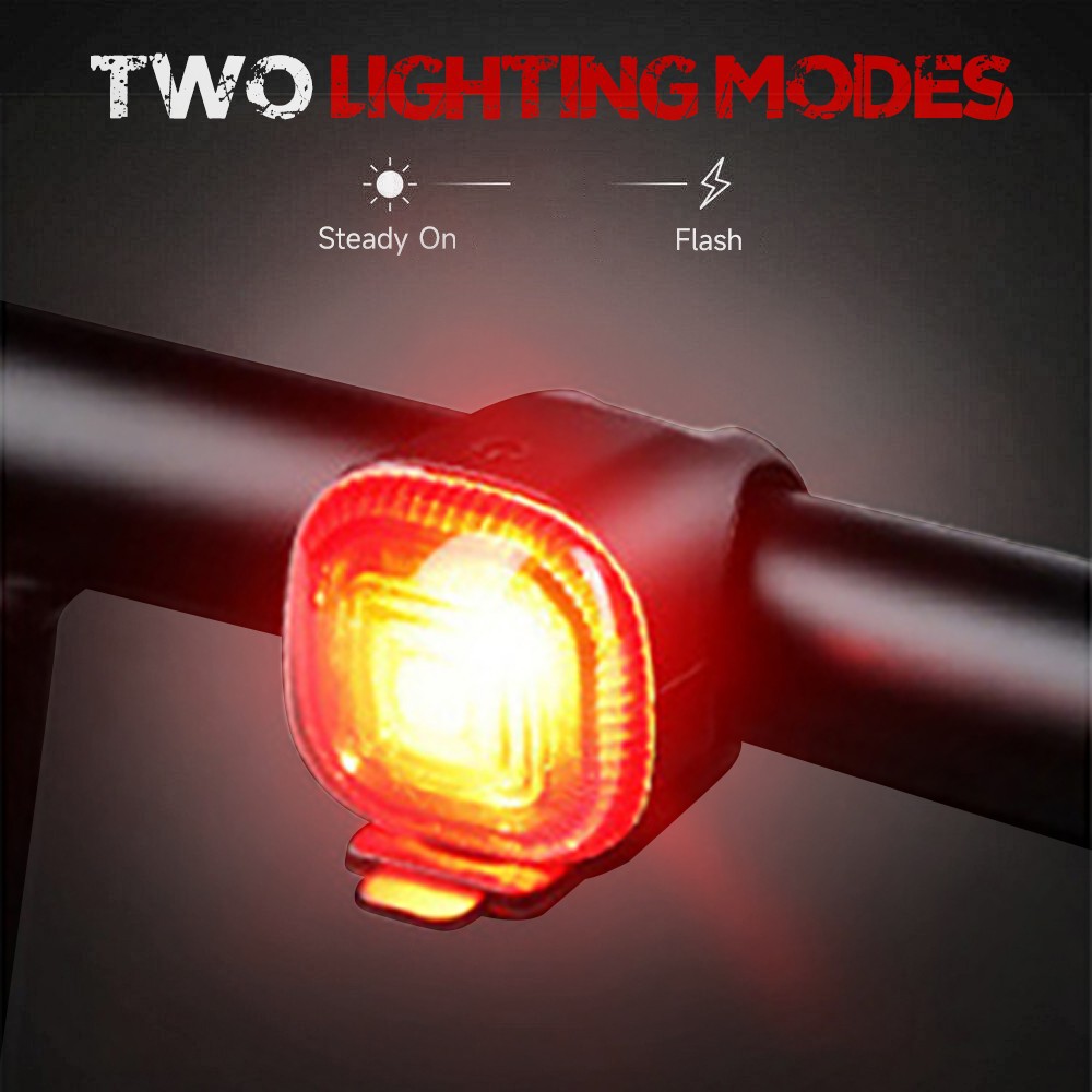 Rechargeable USB Bike Lights Set - Front and Rear LED Safety Kit