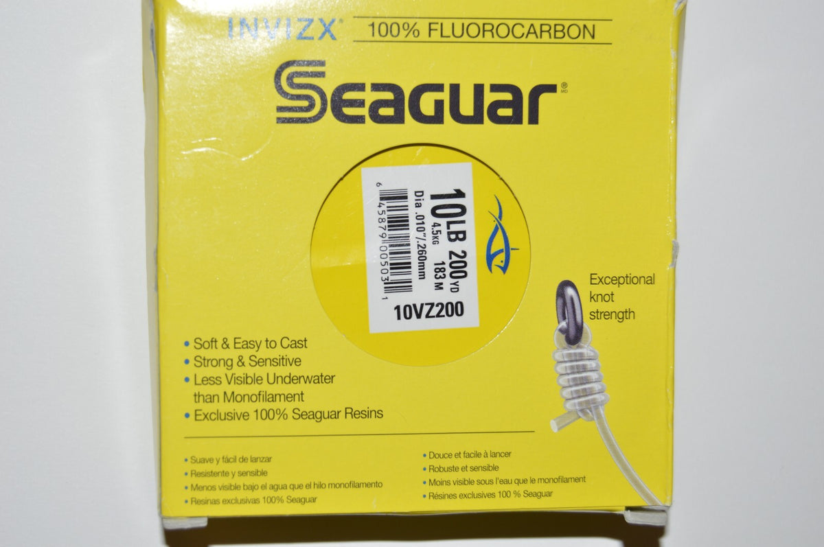 Seaguar Invizx 100% Fluorocarbon Fishing Line 10lb 200yds Clear