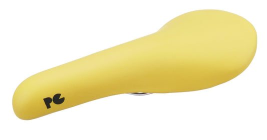 BMX Bicycle Saddle - Vinyl Yellow Seat with Chromoly Rails - Vintage Style