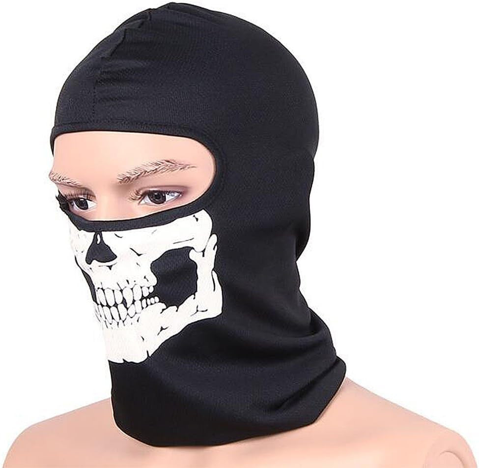 Black Mesh Balaclava Skull Full Face Mask for Outdoor Activities
