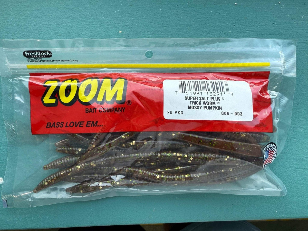 Fishing Trick Worm Soft Plastic Bait 20 Pack for Bass and Post-Spawn