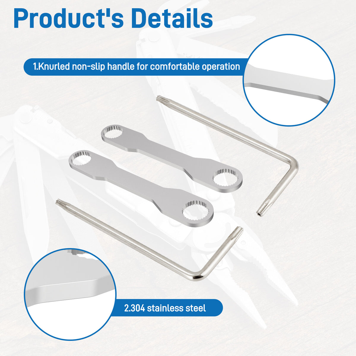Stainless Steel Multi-Tool Wrench Set for Leatherman Tools - 4 Pieces