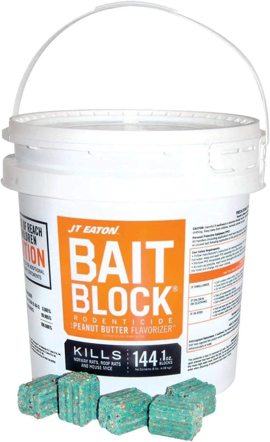 144 Count Rodenticide Blocks - Peanut Butter Flavored Mouse & Rat Bait