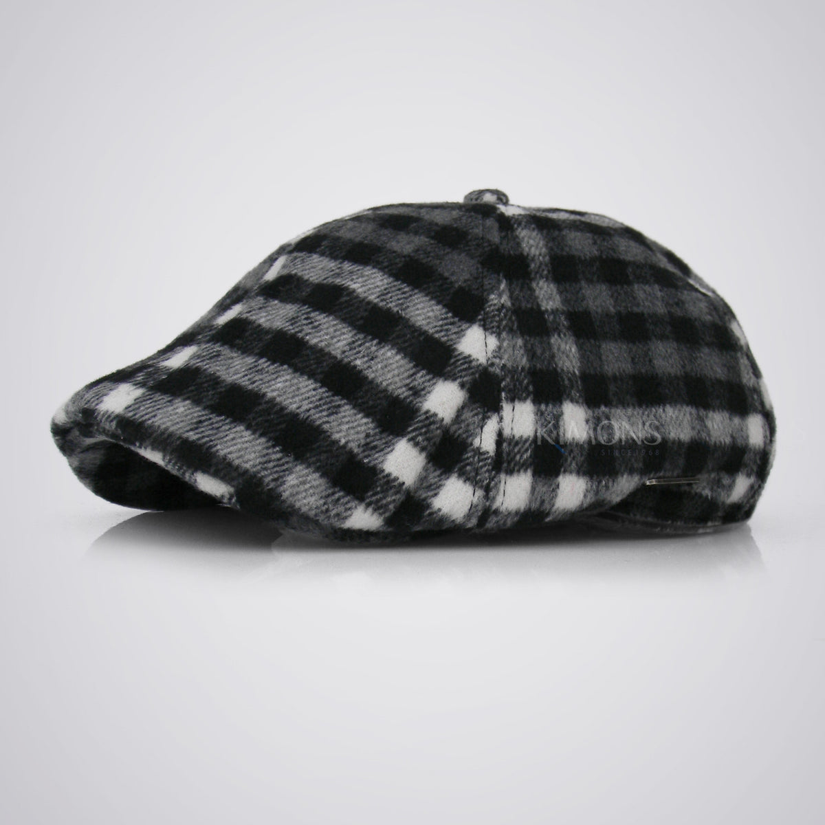 Plaid Wool Blend Ivy Cap Men’s Flat Newsboy Gatsby Hat for Golf & Casual Wear