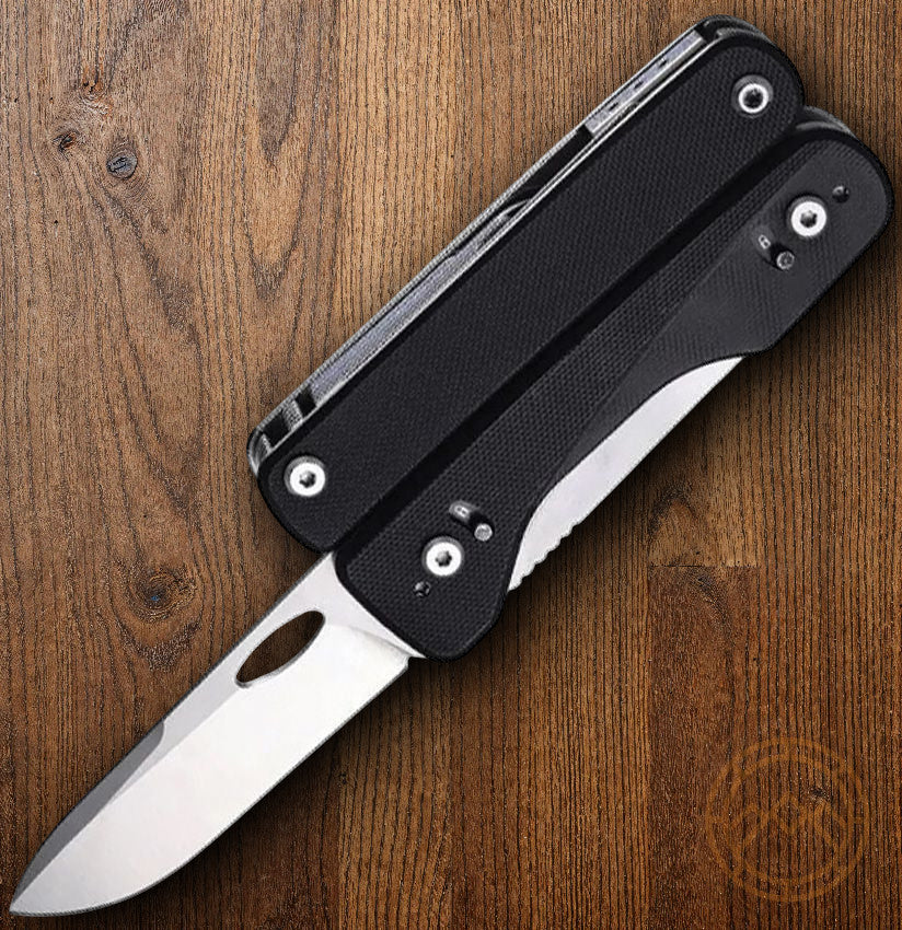 Flex Titan Multitool with 16 Essential Tools and Black G10 Handles