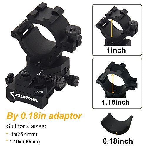 Adjustable Rifle with Windage & Elevation for Tactical Flashlights