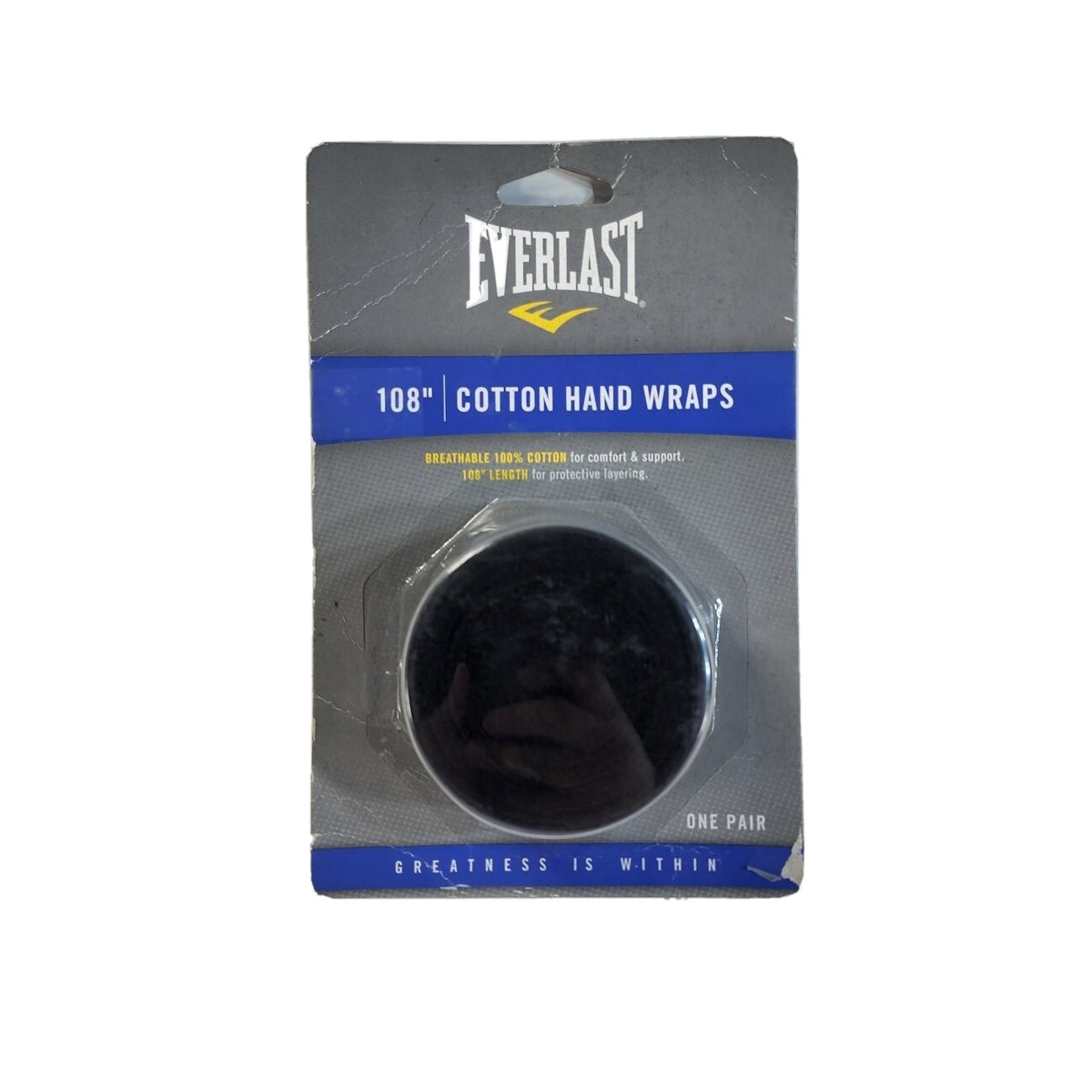 108-Inch Boxing Hand Wraps for Training Cotton Support Black