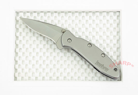 Kershaw Chive Knife Plain Blade 1.9 Inch Frame Lock Assisted Open