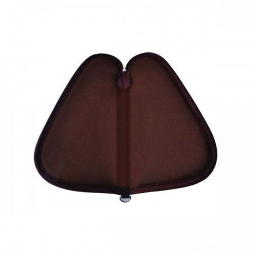 Padded Gun Case for Handguns - Compact, Lockable, Green with Brown Trim