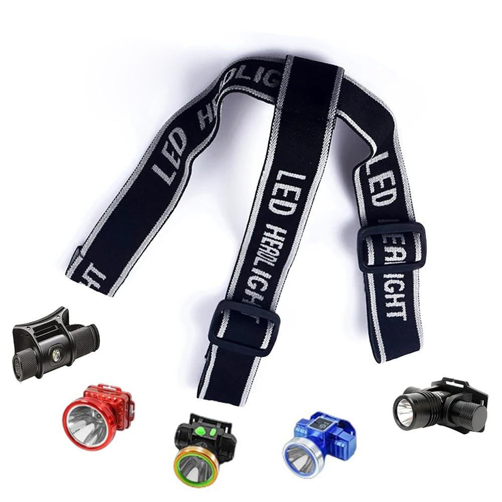 4 Pack Headlamp Elastic Headbands Replacement Adjustable Strap