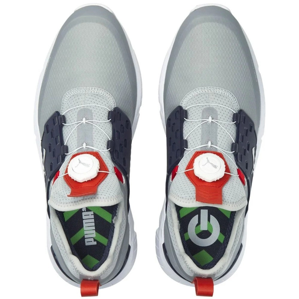 Men's Disc Golf Shoes - Puma Ignite Articulate - Size 8.5M, Silver/Navy