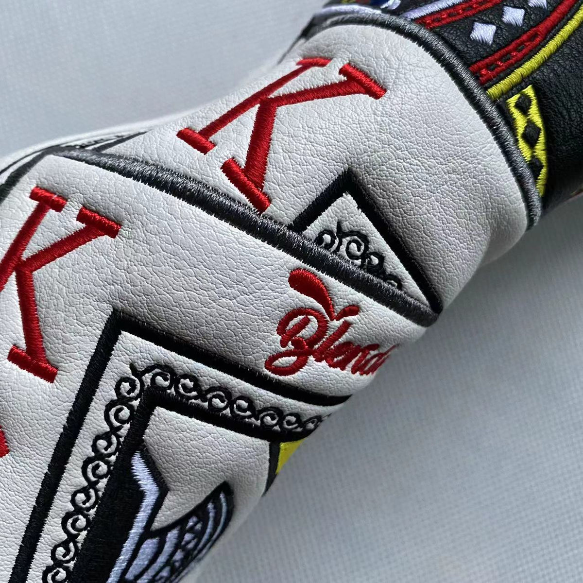 Golf Head Cover Set Skull Design Premium Synthetic Leather Driver Fairway Hybrid