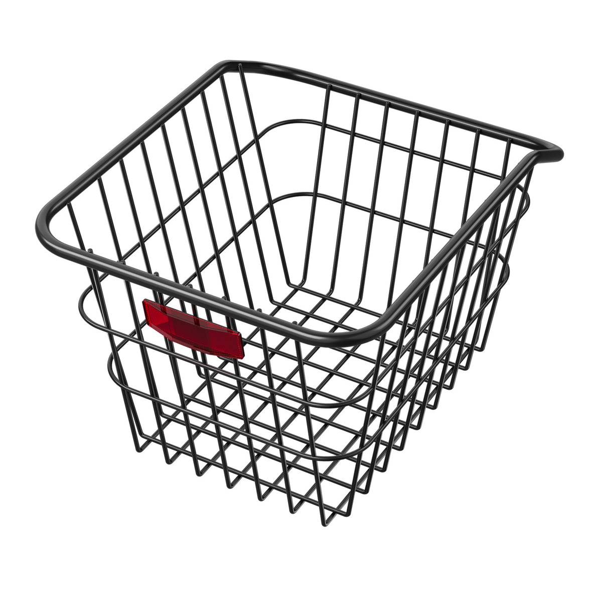 Rear Bicycle Basket with Reflective Light & Protective Cover - Heavy Duty Metal