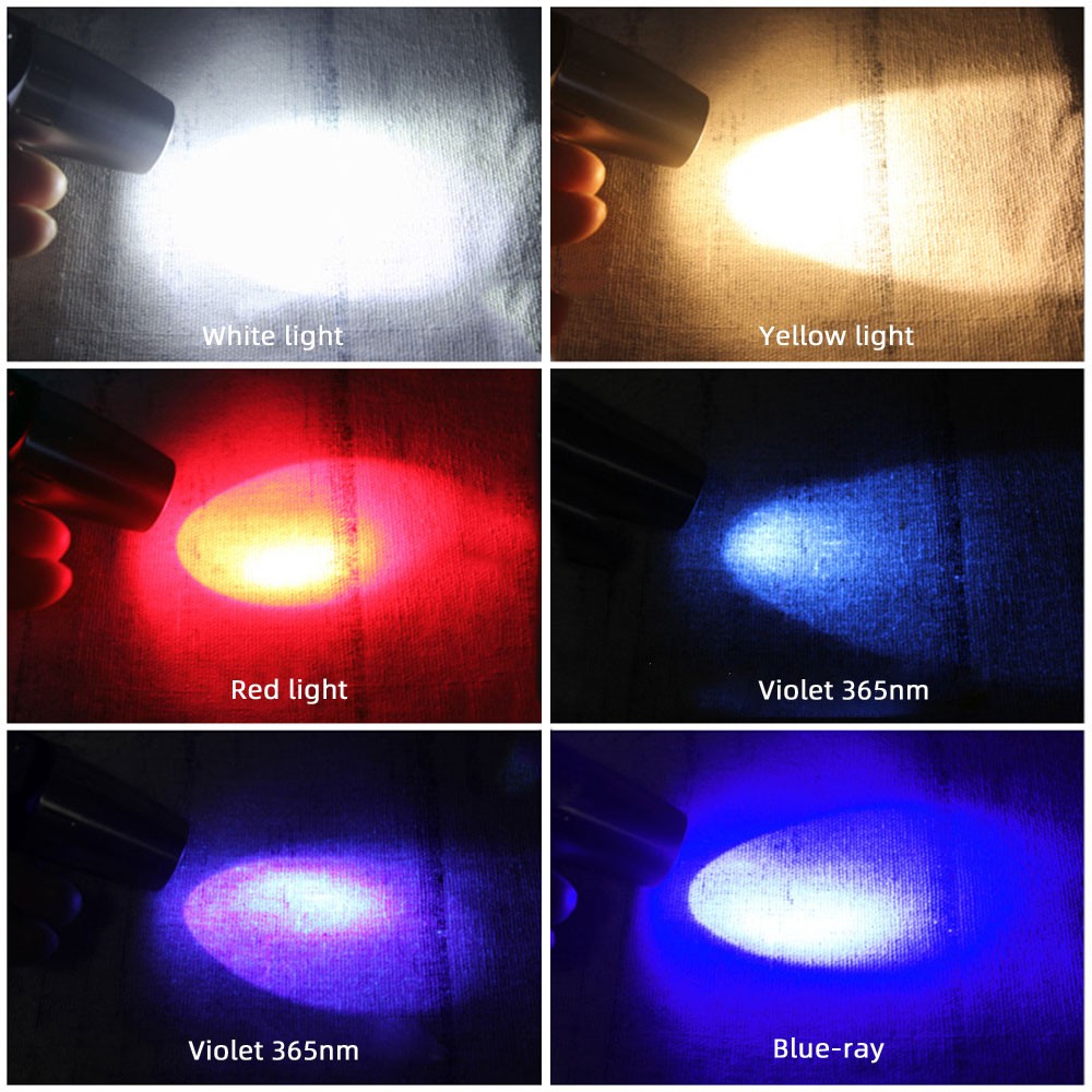UV LED Flashlight 365nm/395nm Blacklight for Gemstone & Jewelry Inspection
