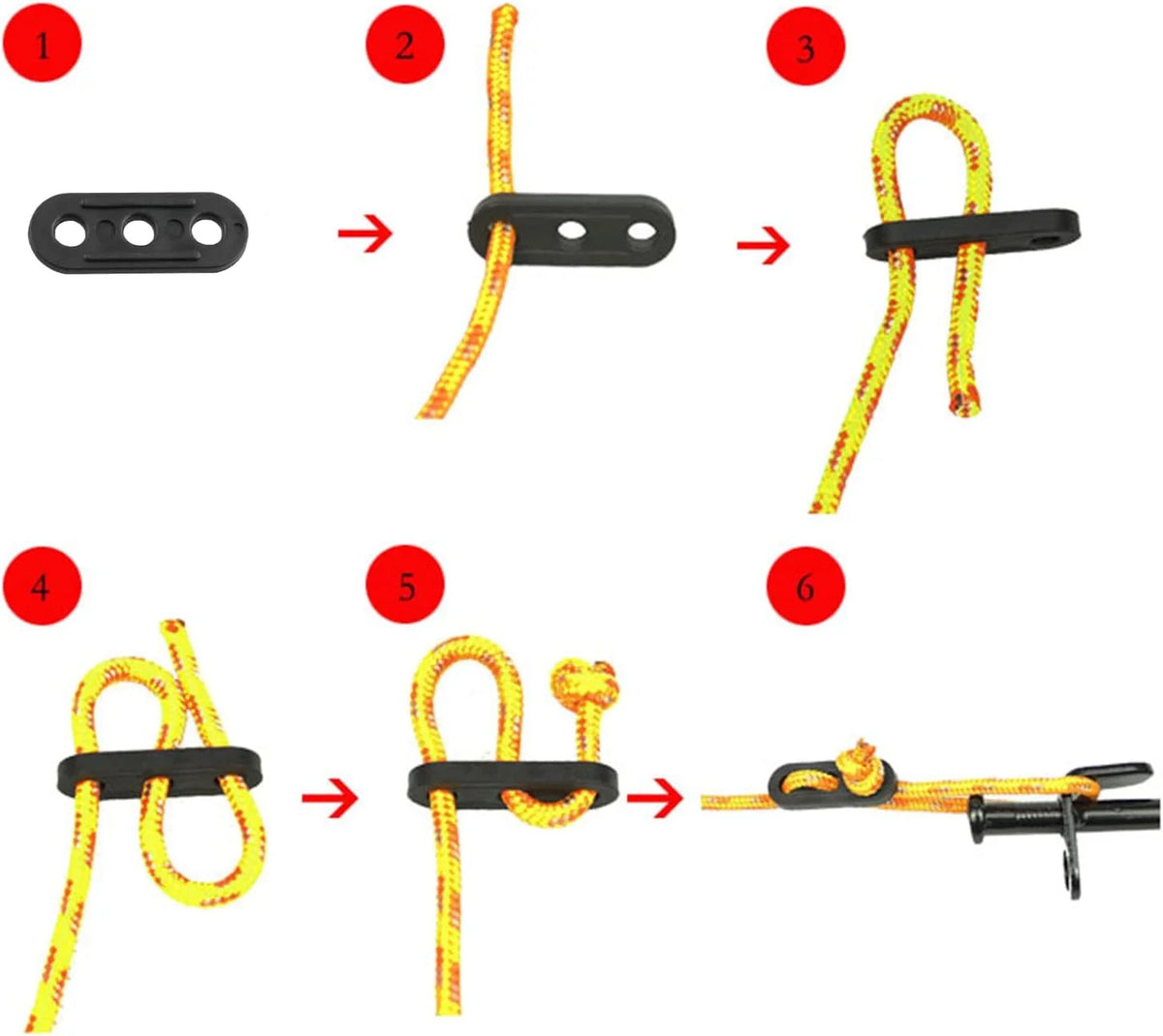30pcs Tent Rope Buckle Fasteners Plastic Cord Tensioners for Camping and Hiking