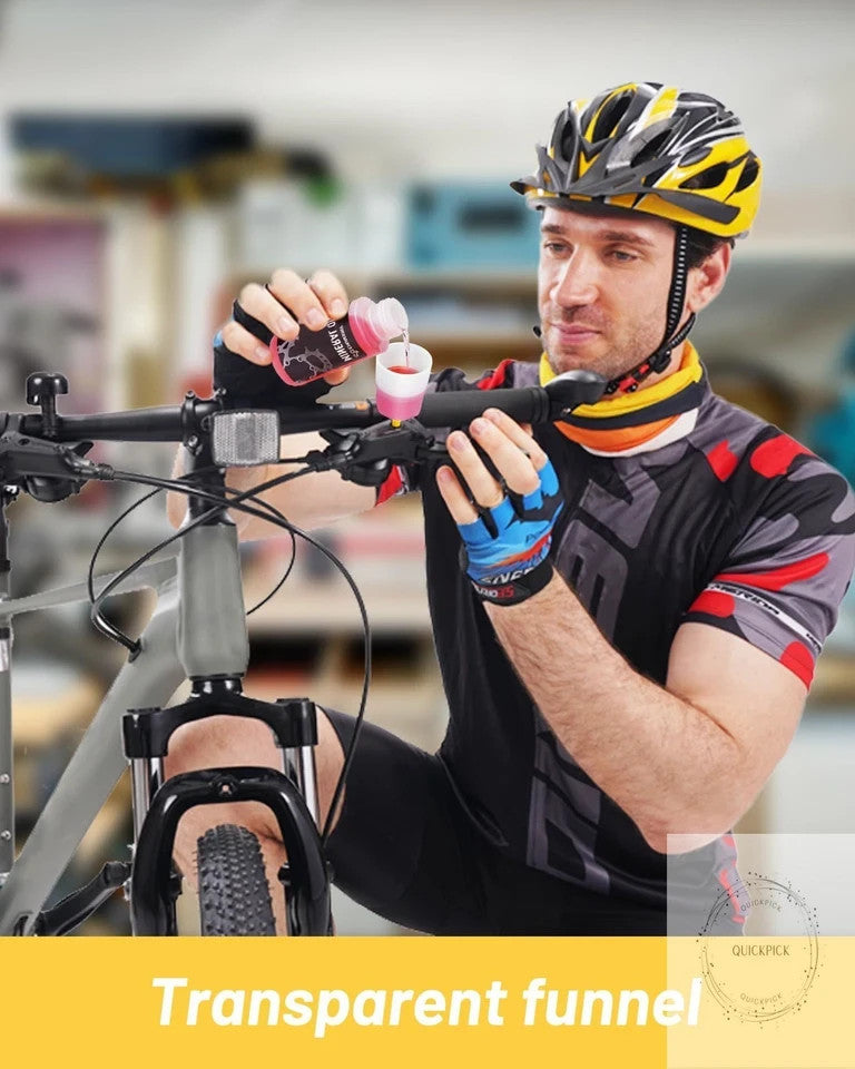 Bike Hydraulic Brake Bleed Kit for Mountain Bikes with Mineral Oil