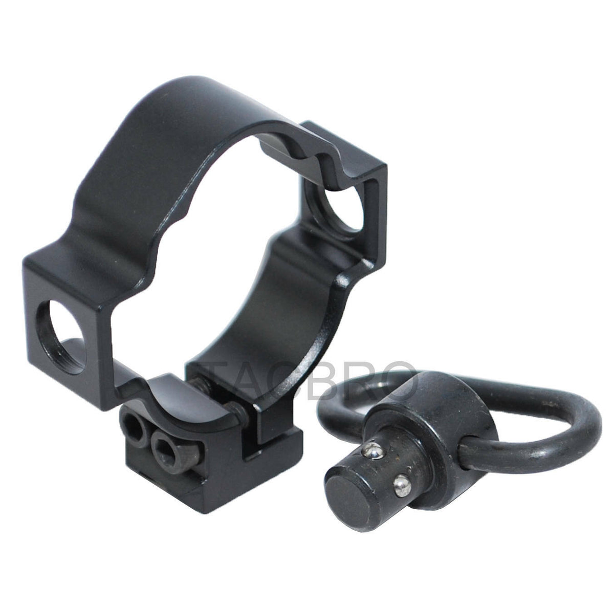 Black Anodized Aluminum Ruger 10/22 Barrel Band with Sling Swivel & Rail