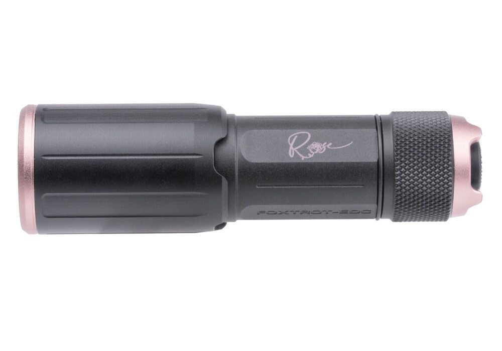 Rechargeable LED Flashlight 1350 Lumens for Personal Safety - Rose Edition
