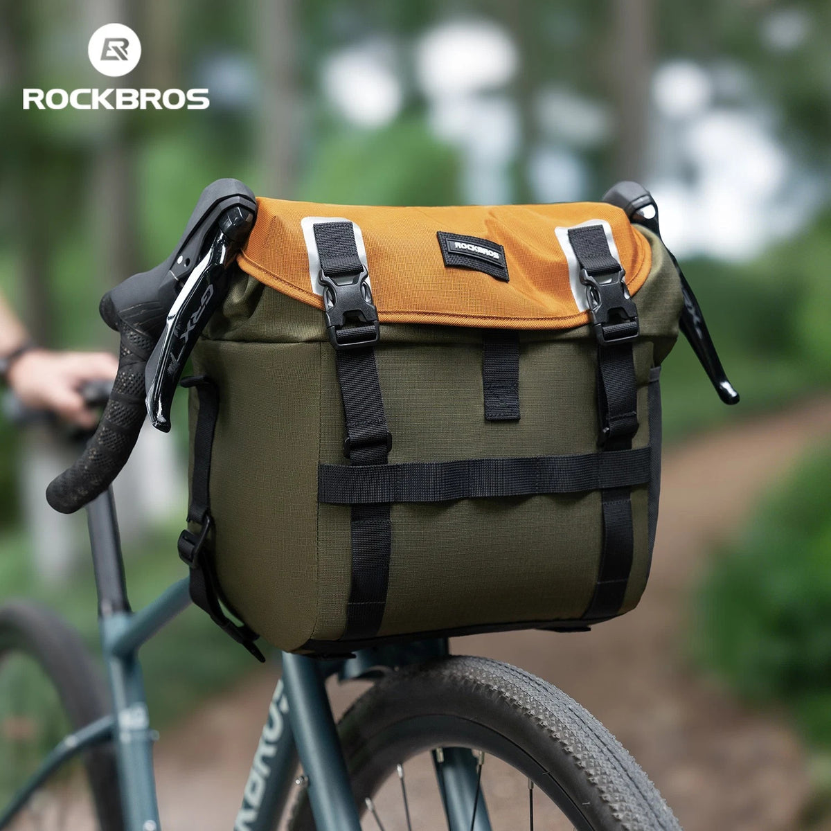 Waterproof Bike Handlebar Bag 24L Expandable Cycling Front Storage