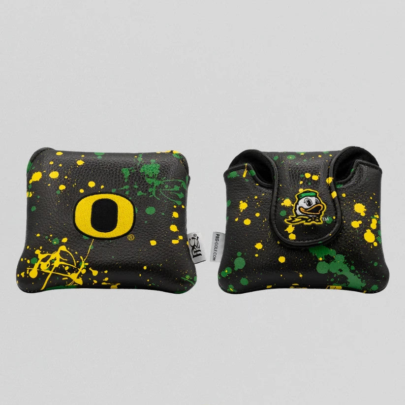 Golf Mallet Putter Cover Oregon Ducks Splash Leatherette NCAA Licensed