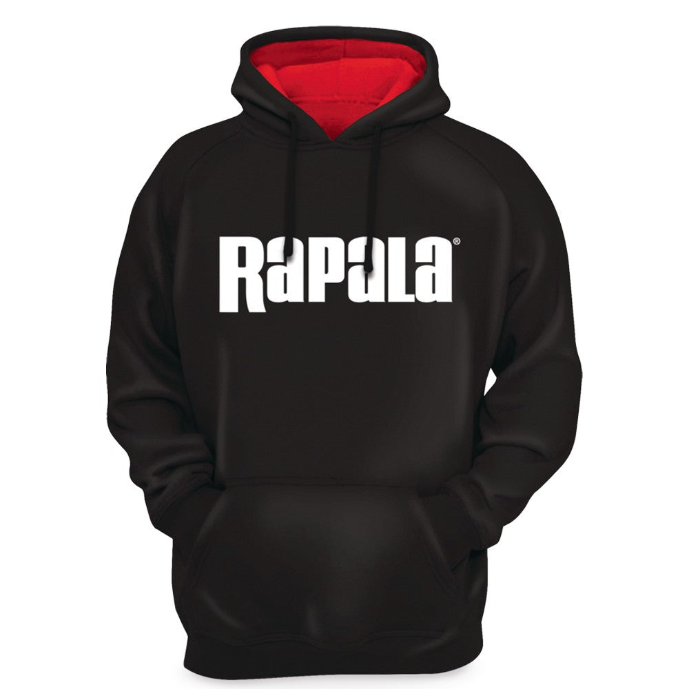 Fishing Hoodie Unisex Pullover Black Red Comfortable Durable Outdoor Apparel
