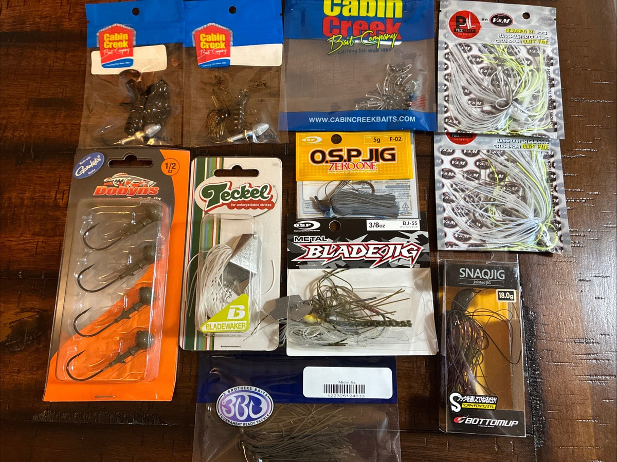 Fishing Jig Set - Assorted Bass Jigs for Freshwater & Saltwater