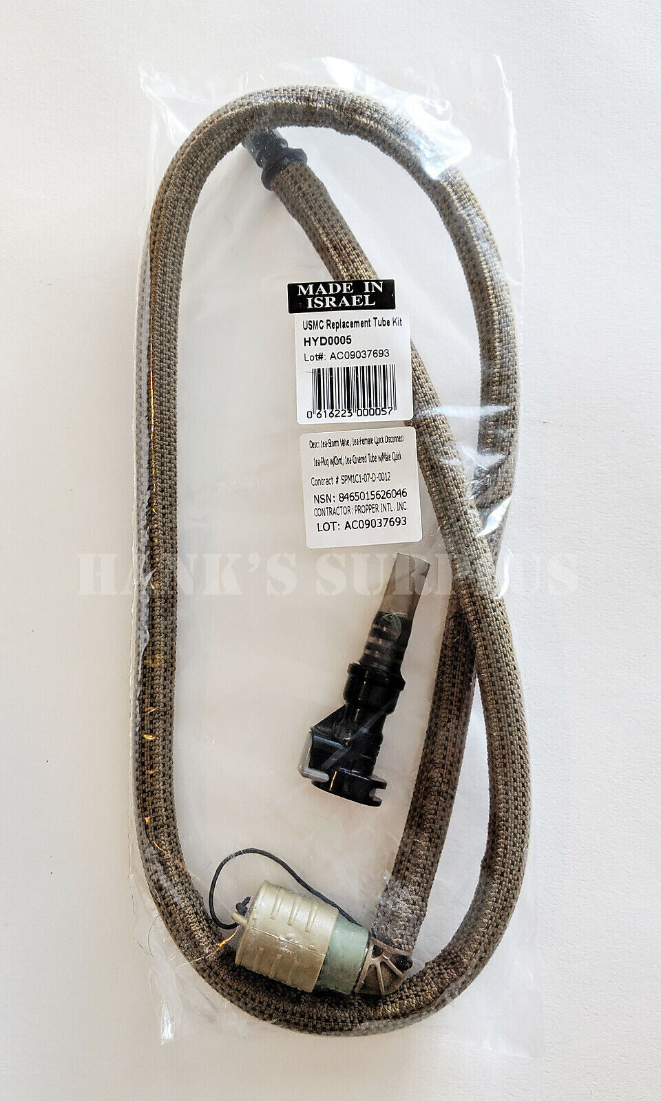 Military Hydration Replacement Tube with Storm Push-Pull Valve