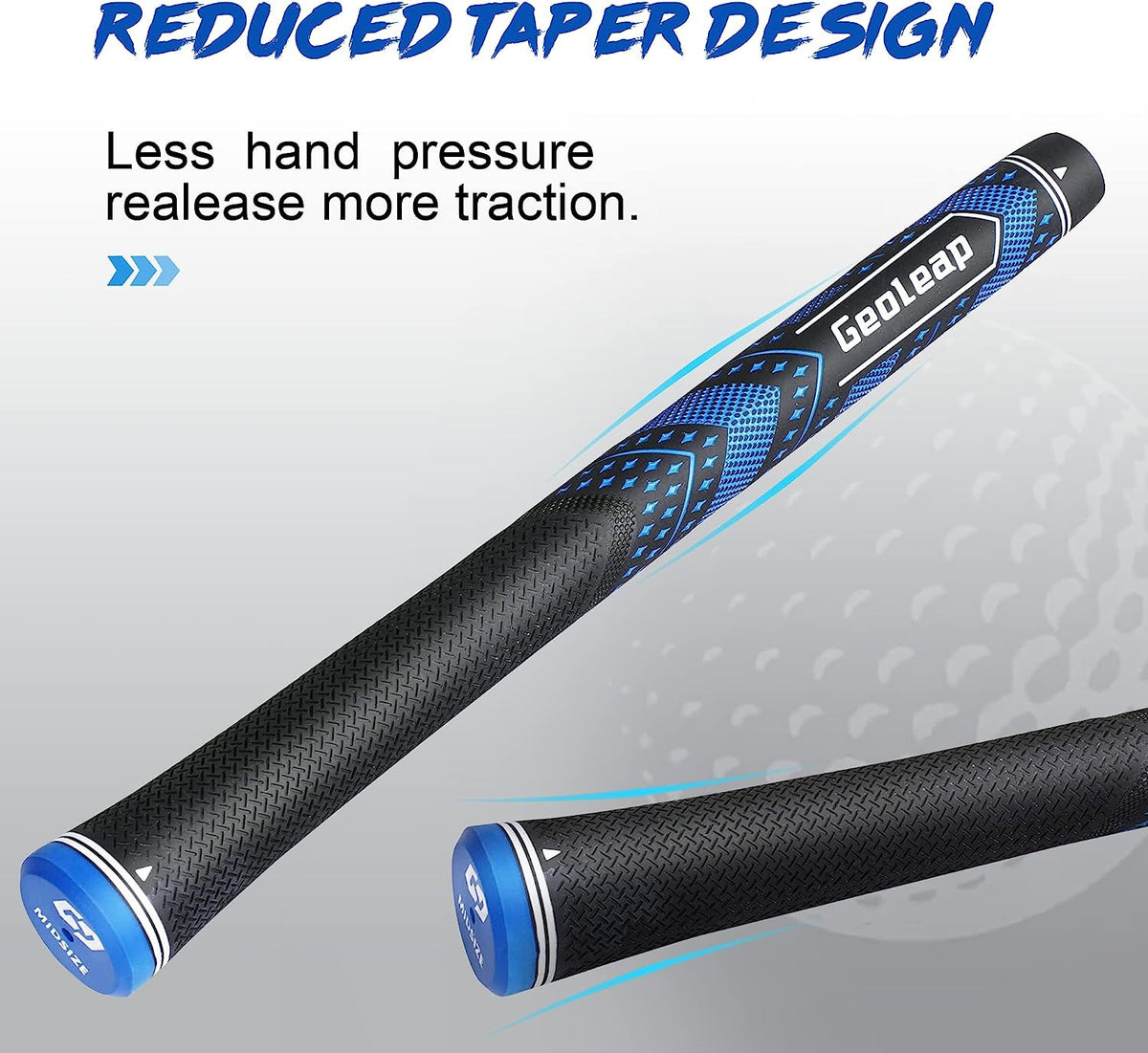 Golf Grip Set of 13 - Soft Taper-Reduced Design for Better Traction & Control