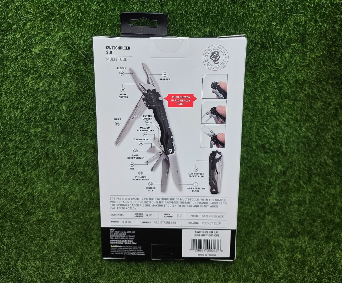 12-in-1 Multi-Tool Pliers with One-Hand Deploy - Portable EDC Tool