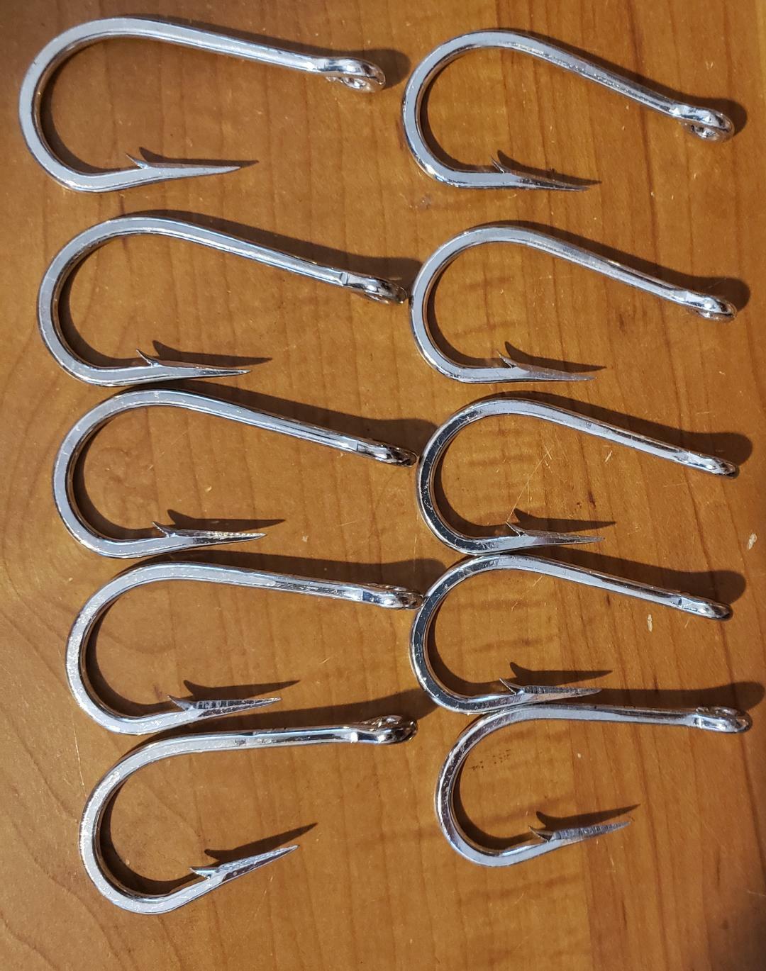 Heavy Duty Saltwater Fishing Hooks 8/0 Pack of 50 - Strong Durable Tuna Shark Gator