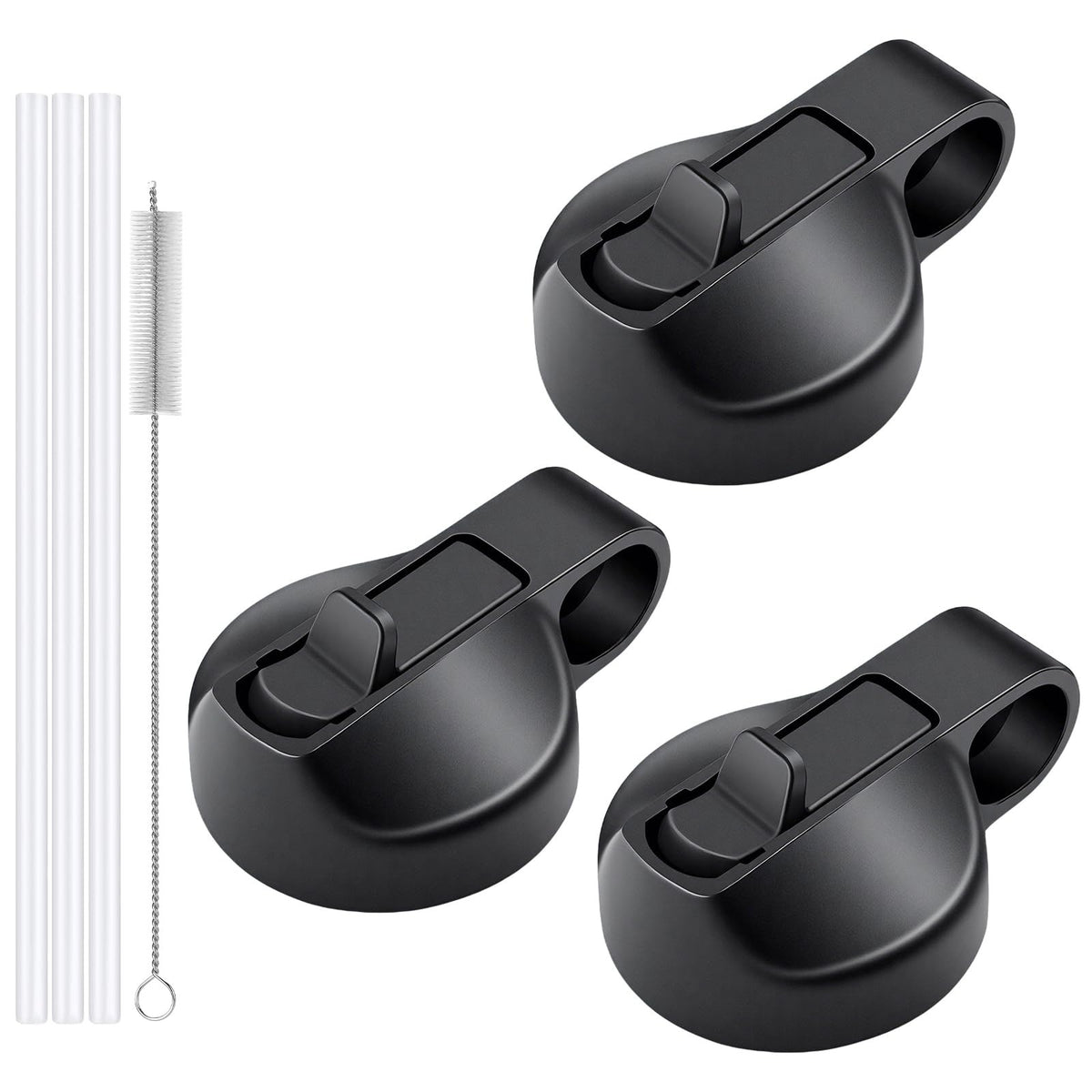 Straw & Spout Lid for Hydro Flask Wide Mouth Water Bottles - 3 Pack