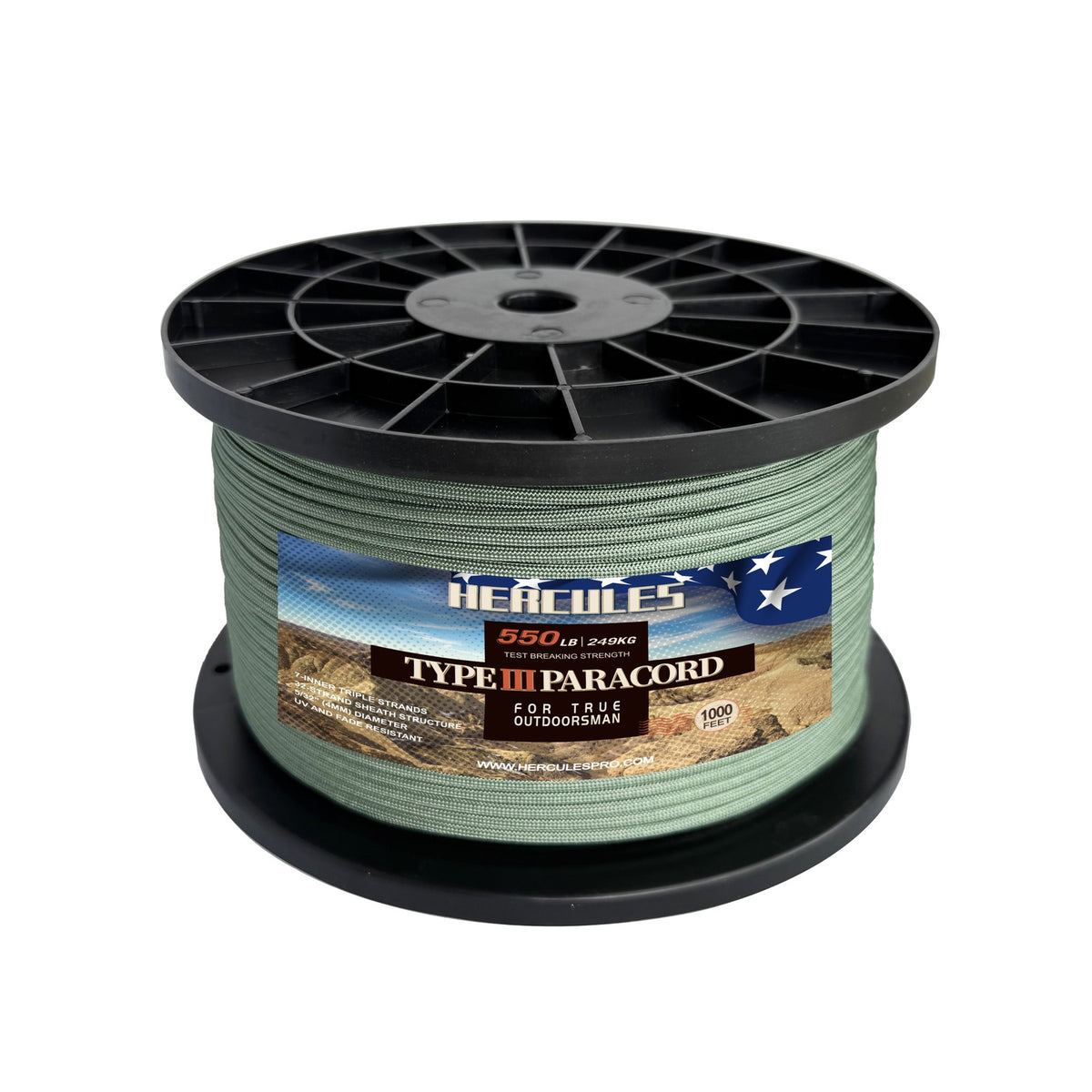 Heavy Duty Paracord 550 Rope for Camping Hiking Survival Tying & Crafting