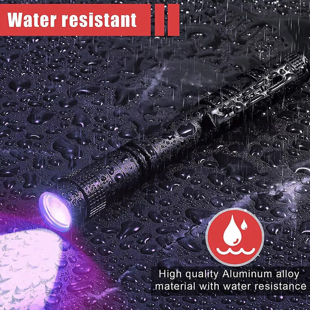 UV LED Blacklight Flashlight 395nm Inspection Torch 2 Pack