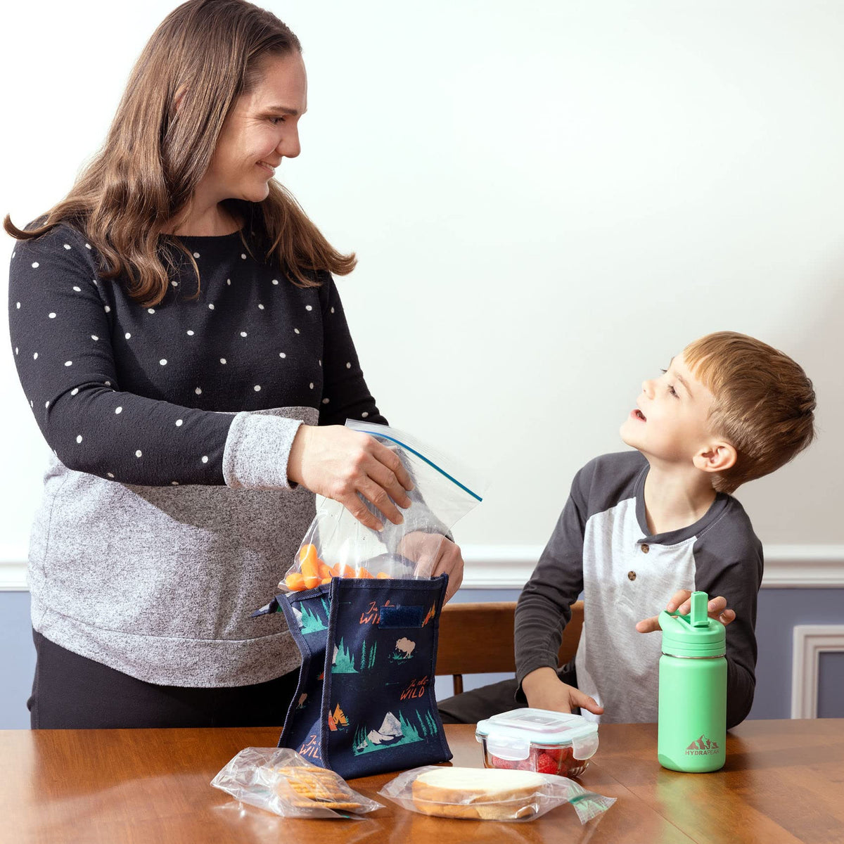 Insulated Stainless Steel Water Bottle with Straw Lid - 14oz BPA Free Navy