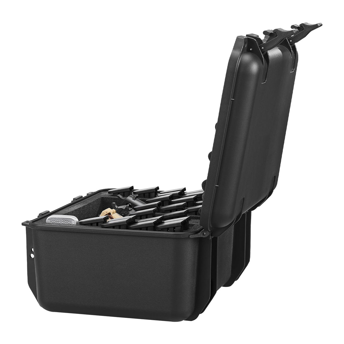 Durable Hard Pistol Case with Foam Interior for Secure Storage 15.9x12.5x7.5 in