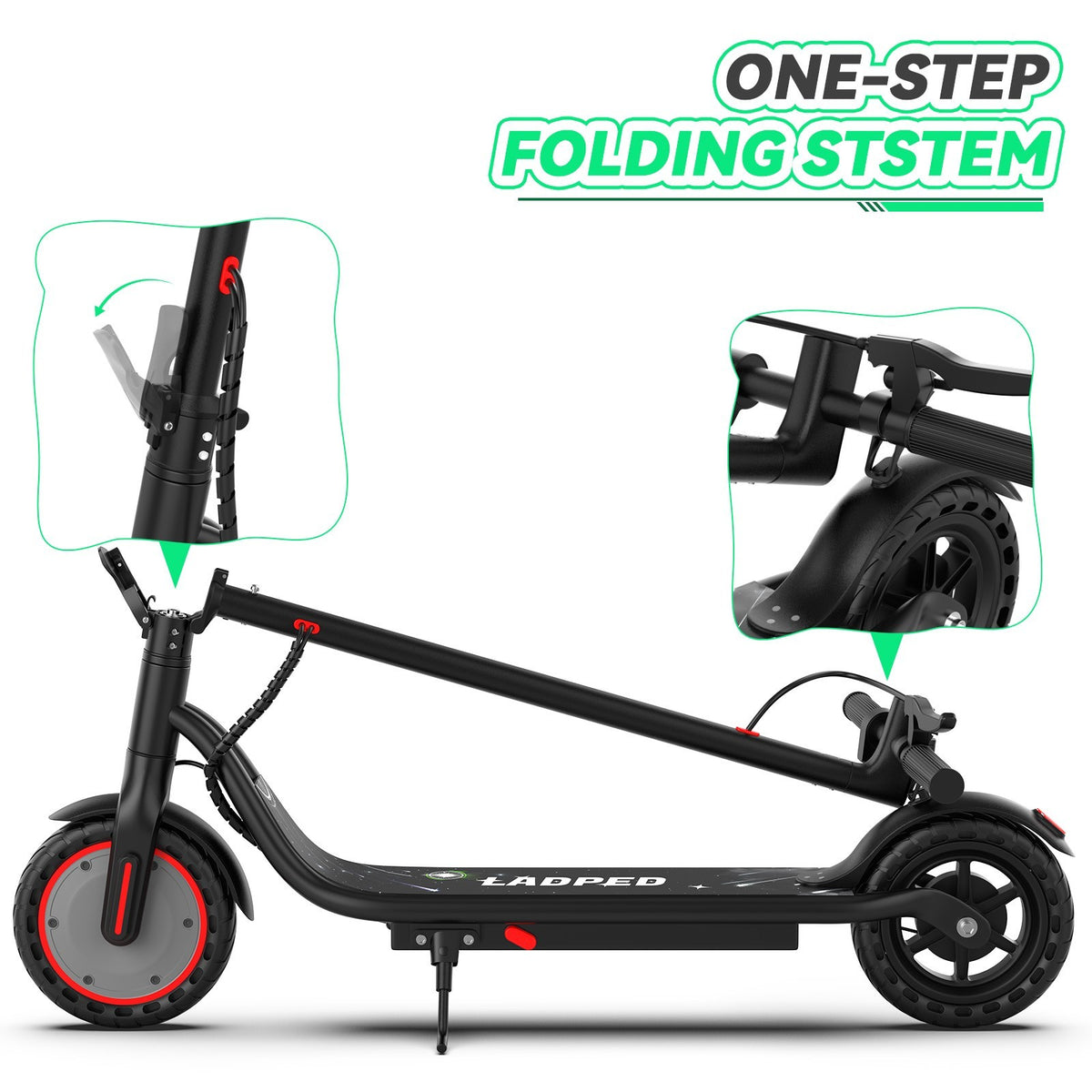 Adult Electric Scooter Foldable Commuter E-Scooter 25KM/H Long Range