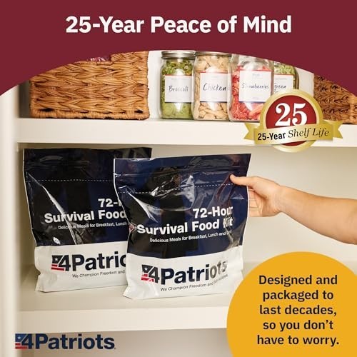 72-Hour Emergency Survival Food Kit with 25-Year Shelf Life, 20 Servings