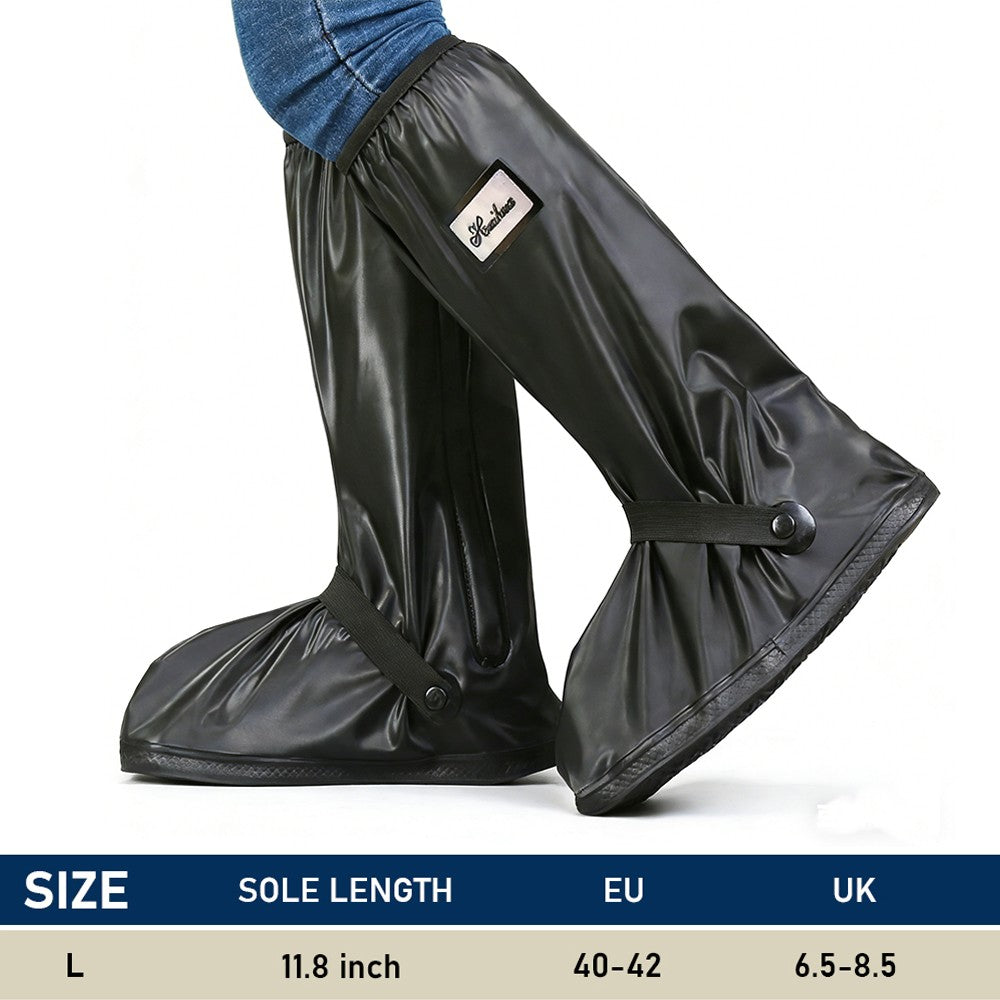 All-Season Waterproof Shoe Covers - Reusable Rubber Rain Boot Protectors
