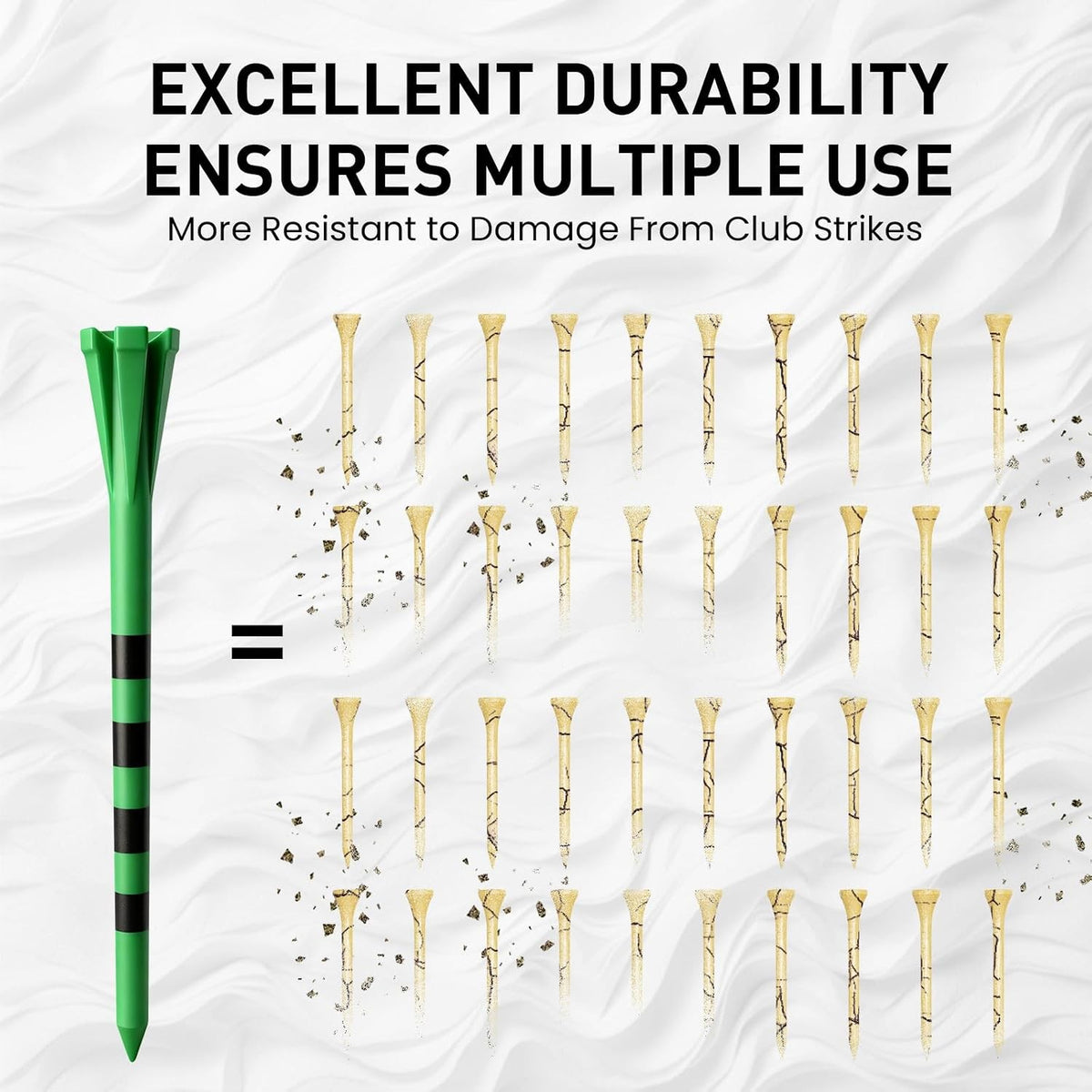 30 Pack Extra Long Plastic Golf Tees 4 or 5 Inch Unbreakable Driving Range