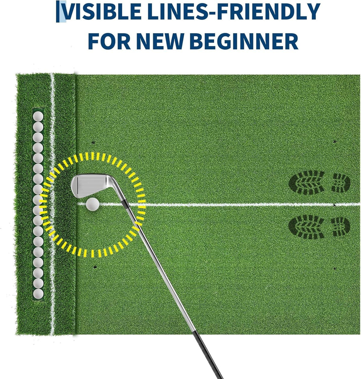 Golf Practice Mat with Dual Turf and Thick EVA Base - 4x5 or 6ft Options