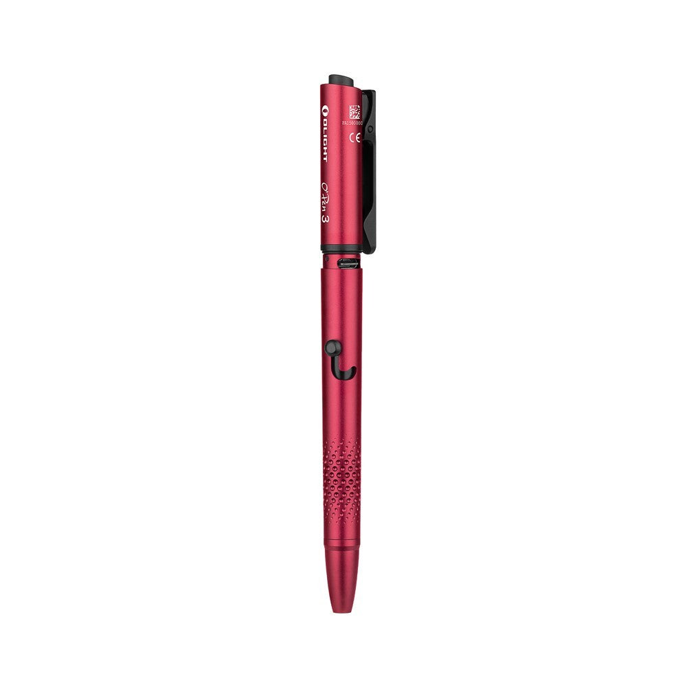 Multipurpose Pen Light with Green Laser and 120 Lumens - Olight OPen 3 Wine Red