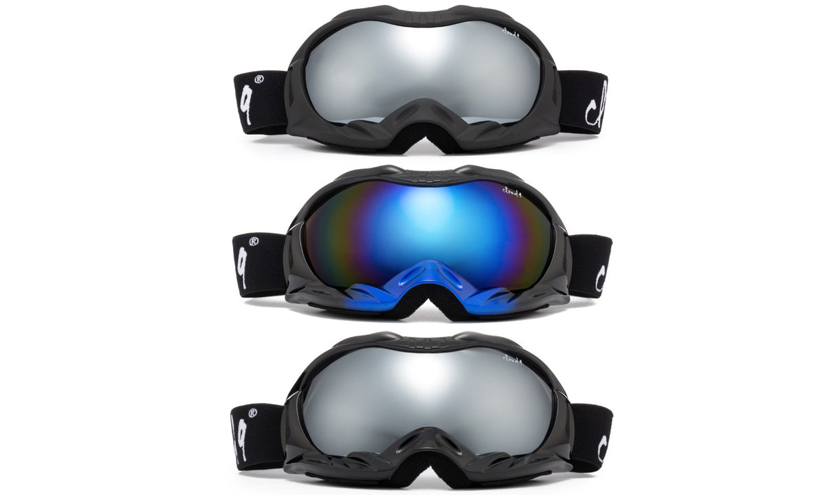 Adult Snow Ski & Snowboard Goggles Anti-Fog Scratch Resistant Shatterproof Lenses